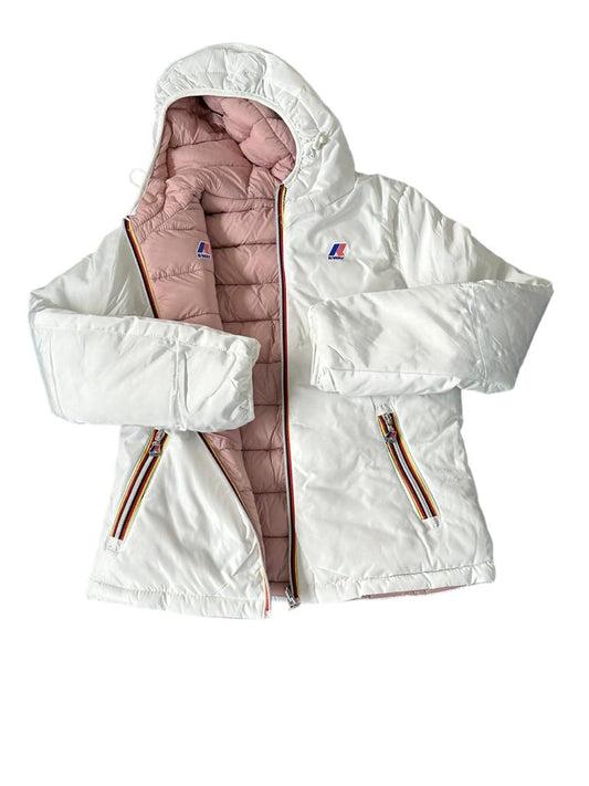 KWAY DONNA CORTO DOUBLE FACE BIANCO