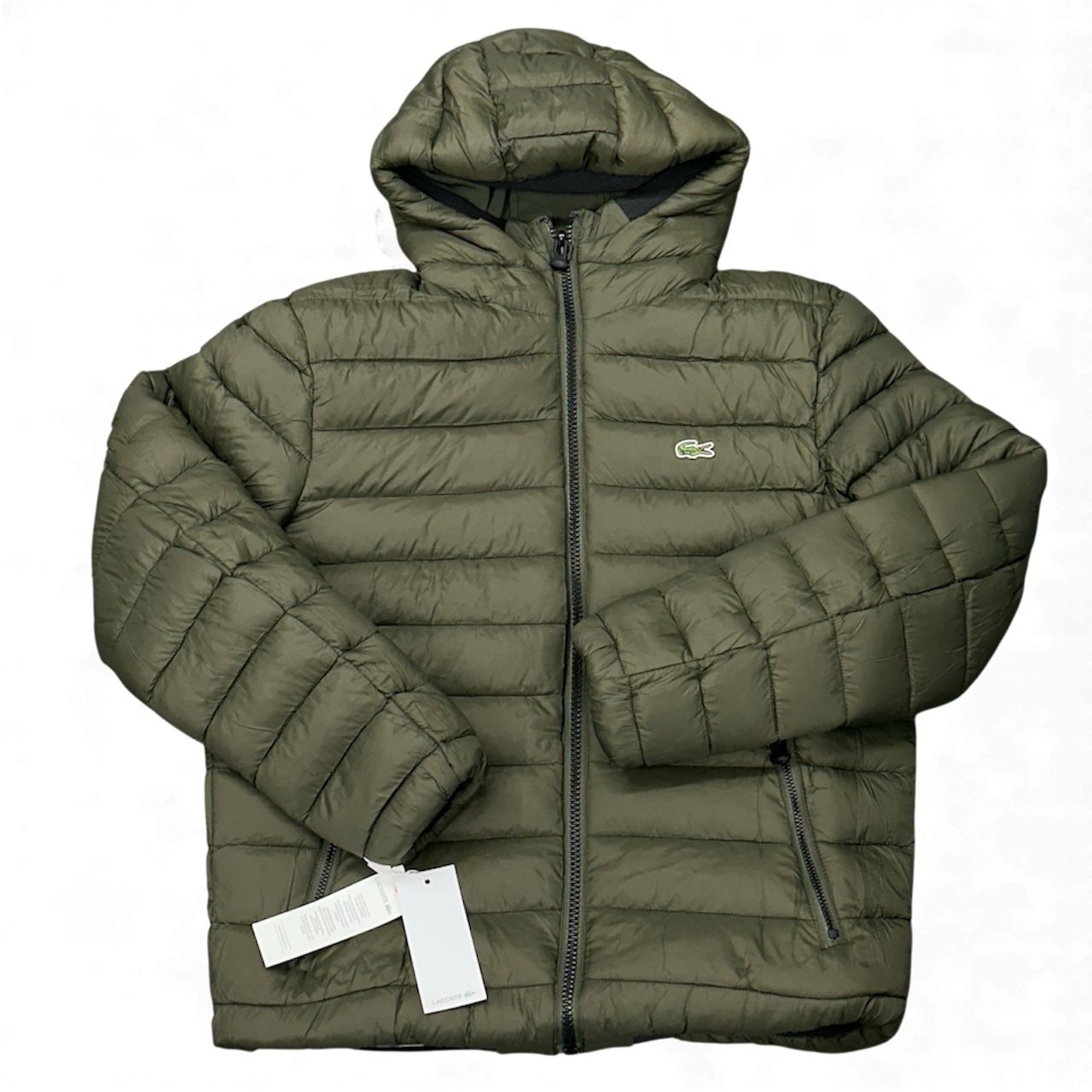 GIACCA PIUMINO DOUBLE FACE LACOSTE COLORE VERDE