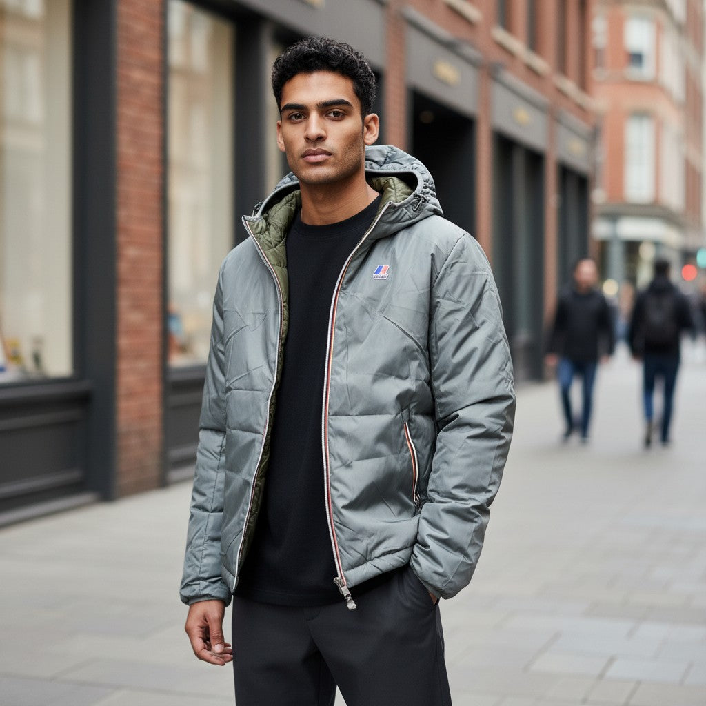 KWAY UOMO DOUBLE FACE GRIGIO