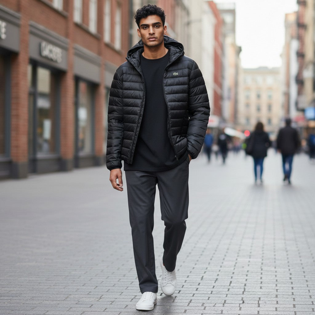 GIACCA PIUMINO DOUBLE FACE LACOSTE COLORE NERO