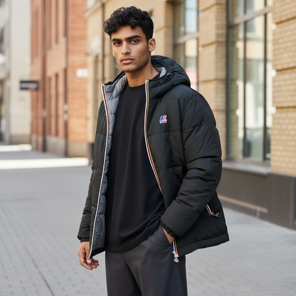 KWAY UOMO DOUBLE FACE NERO