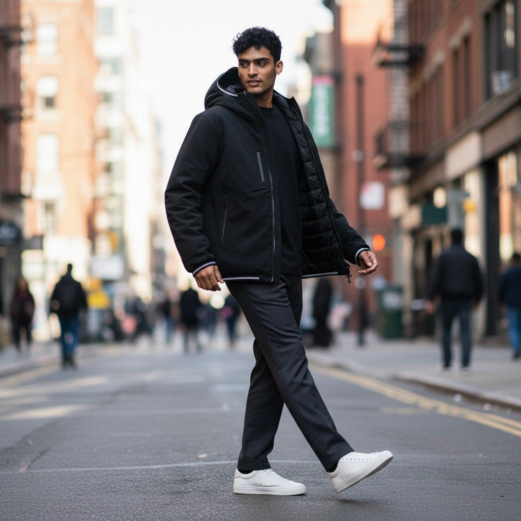 GIUBBINO DOUBLE FACE STONE ISLAND NERO